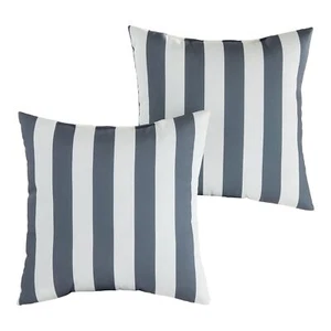 Greendale Home Fashions Outdoor 17-inch Square Throw Pillow, Set of 2, Gray S... - Picture 1 of 6