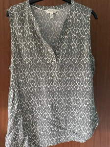 Ladies Green/cream NEW Part Two Sleeveless Top Size 42 Super Condition - Picture 1 of 4