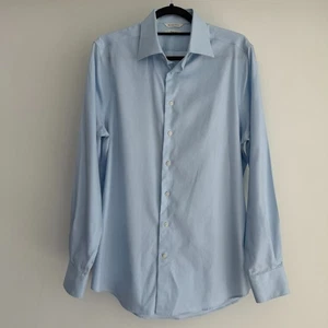 Suitsupply Dress Shirt 15 3/4 Light Blue Classic Collar Traveller Slim Fit - Picture 1 of 12