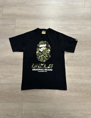 Bape A Bathing Ape Camo Original Headz Black T Shirt Adult Size Small - Image 1 of 4