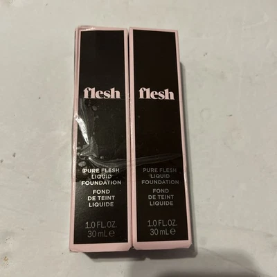 FLESH Pure Flesh Liquid Foundation SUGAR 04 Warm PEACH  Skin Clean NIB EXPIRED - Image 1 of 4
