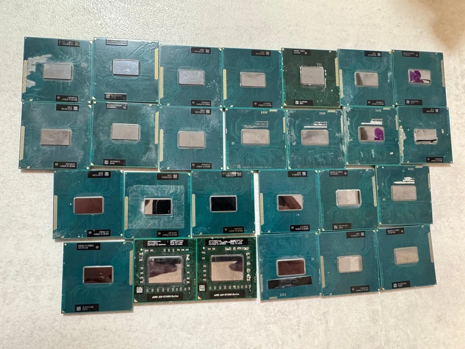 lot 26x intel amd i3 i5 Processor cpu Gold Pins Scrap Recovery - Image 1 of 4
