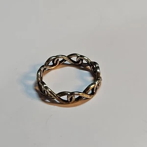 Vintage Sterling Silver 925 Linked Infinity Ring, Size 6.75, + Bonus Pinky Ring - Picture 1 of 14