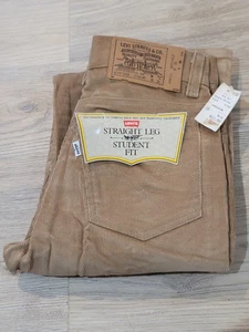 Deadstock 80s Vintage Levi's Corduroy Pants Student Fit 28x36 Made in USA NWT - Picture 1 of 12