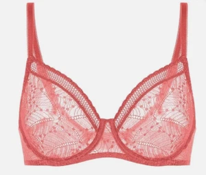 Simone Perele Women's Comete Moulded Underwire Bra in Texas Pink | Size 36 C - Picture 1 of 2