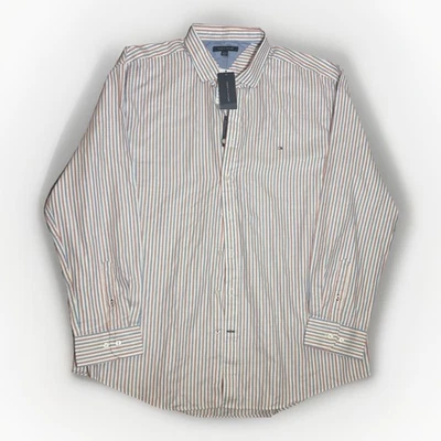 Tommy Hilfiger Classic Fit Men's NWT XXXL White Stripe Long Sleeve Casual Shirt - Image 1 of 4