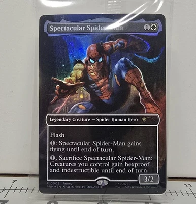 Magic the Gathering Spectacular SpiderMan CARD Marvel Legends battle damage - Image 1 of 4