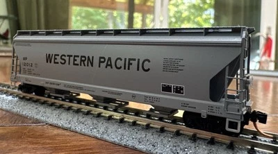 Micro-Trains N Scale #09400370 3-Bay ACF Covered Hopper Western Pacific 12012 NY - Image 1 of 4