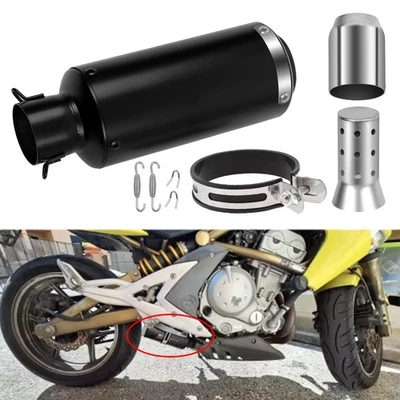 Silenciador de escape de motocicleta Slip-on 51mm 2" ponta traseira de tubo para Kawasaki ER-6N ZX6R - Imagem 1 de 4