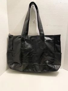 Damen Tasche Schultertasche aus weichem Kunstleder, groß schwarz - Bild 1 von 9