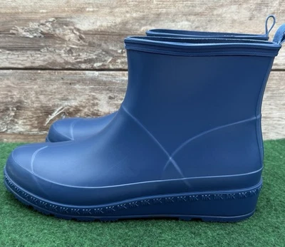 Botas de Lluvia MICHAEL MICHAEL KORS Mujer 11 Azul Río Pull-Tab Mac Punta Redonda Cuña Foto 1 de 4