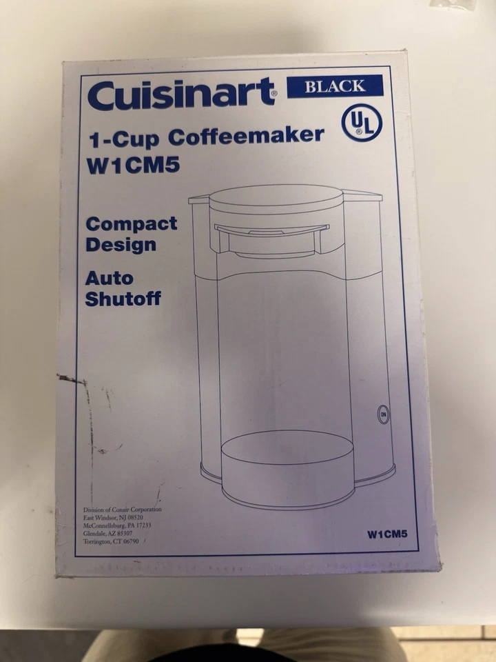NEW Cuisinart Coffee 1-Cup Coffee Maker Black And Silver W1CM5 - Image 1 of 1