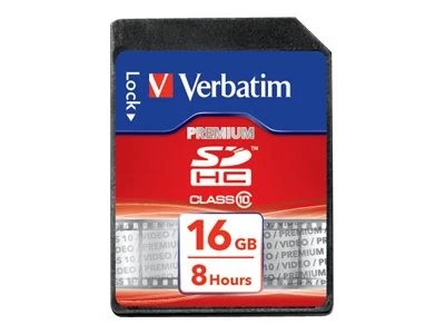 Verbatim Premium 16 GB SDHC Classe 10 10 MB/s 10 MB/s Class 10 43962 - Immagine 1 di 1