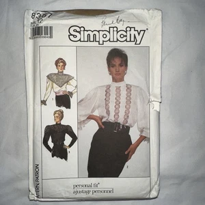 Simplicity 8357 Blouse Sewing Pattern Sz 12 Eur40 Romantic Victorian Vintage - Picture 1 of 10