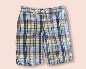Polo Ralph Lauren Swimwear Trunks Shorts Plaid Boys Size 7 Swim Suit Bottoms - Picture 1 of 7