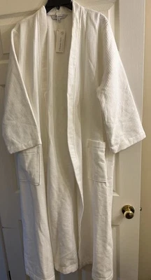 Nuevo The Company Store Unisex Blanco Waffle Cinturón Bata XL Foto 1 de 4