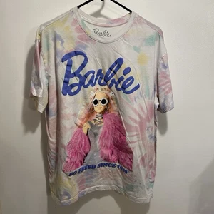 Barbie So Fresh Since 1959 Glitter Puff Paint Graphic Print T-Shirt XL 15-17 - Picture 1 of 4