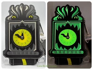 NWT Loungefly Disney The Haunted Mansion Clock Glow-in-the-Dark GITD Cardholder - Picture 1 of 7