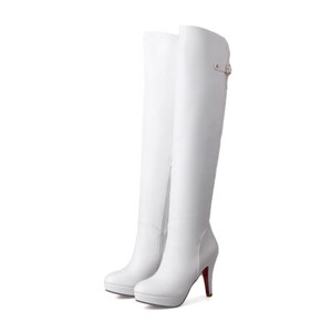 white thigh high boots size 11