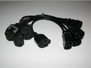5 pack 1 Foot 16AWG Computer PDU Power Adapter Cord C14 to 5-15R AIT Select - Picture 1 of 9