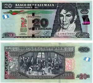 2025 (2023) Guatemala P124 20 Quetzales Banknote UNC New date signature PWPW - Bild 1 von 1