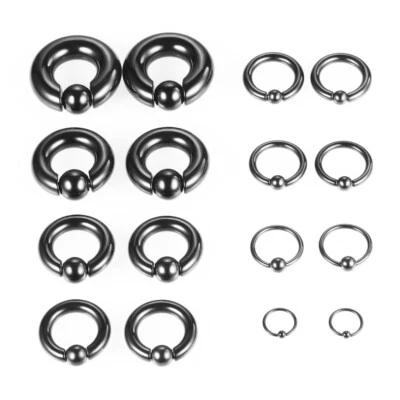 Surgical Steel Captive Bead Ring Cartilage Ear Piercing Tragus Lip Hoop Nose - Image 1 of 4