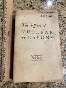 Glasstone, Samuel EFFECTS OF NUCLEAR WEAPONS 1962 ATOMIC ENERGY COMMISSION DOD - Picture 1 of 12