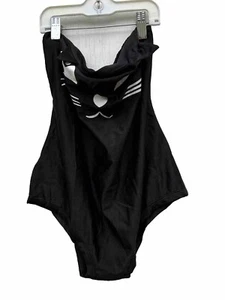 Beautiful Cat Face Whole body Swim Suit Black SizeXL - Picture 1 of 9