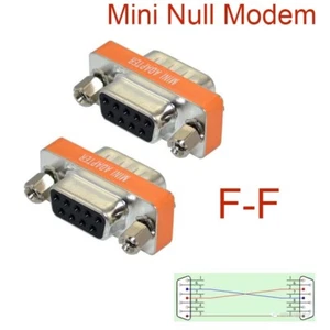 New Mini Null Modem DB9 feMale To DB9 feMale plug Adapter Gender Changer Tt - Picture 1 of 3