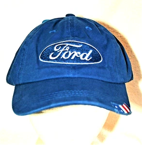 Ford Oval Logo USA Flag Stripe Automotive Car Baseball Cap Hat New OSFM NOS 2008 - Picture 1 of 4