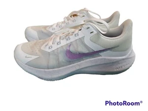 Nike Winflo 8 Women's Size 9 White Purple Shoes Running CW3421-102 Look At Pics - Picture 1 of 8