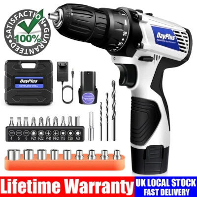 12V Cordless Electric Drill and Driver Kit w/ 1 OR 2 Battery and Battery Charger - Image 1 of 4
