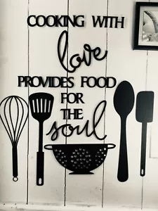 Cocinar con amor proporciona alimento para el alma... Citas y decoración de pared - Tak n St - Imagen 1 de 9