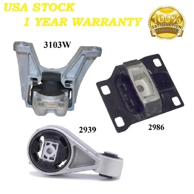 3 PCS MOTOR & TRANS MOUNT FIT 2003-2004 FORD FOCUS 2.3L - Image 1 of 4