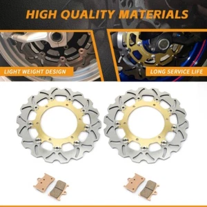 For Yamaha XJR1300 99-17 FZS1000 Fazer 01-05 YZF-R1 98-03 Front Brake Discs Pads - Photo 1/9