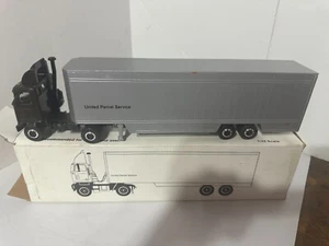 VINTAGE HERMANN MARKETING DIE CAST UPS SEMI TRACTOR TRAILER FEEDER TRUCK 1623 - Picture 1 of 5