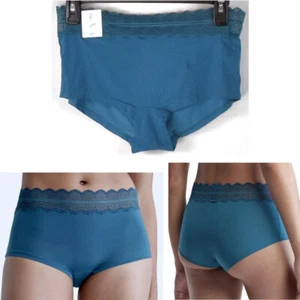 Calvin Klein Lace Trim Hipster Teal Choose Size QD3781 New - Picture 1 of 4