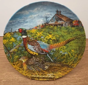 1986 1st Issue The Pheasant 8.5" Plate #8966C Upland Birds North America Series - Picture 1 of 13