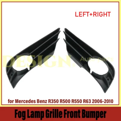 Pair Fog Lamp Grille Front Bumper For Mercedes Benz R320 R350 R500 2006-2012 - Image 1 of 4