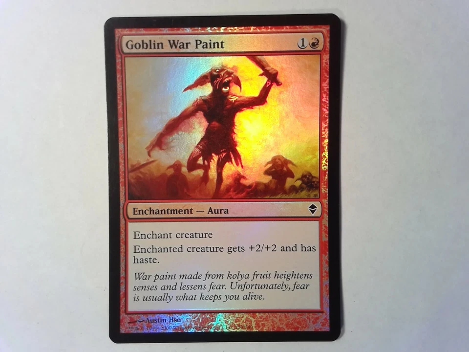 Foil Goblin War Paint	 Zendikar - Magic the Gathering Mtg Red - Image 1 of 1