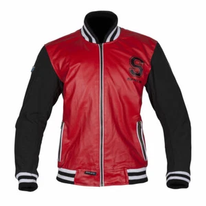 Spada Leather Motorcycle Jacket Campus Red/Black - Picture 1 of 5