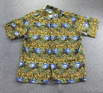 Camisa Hawaiana Reyn Spooner Vintage XL Aloha Estampado Escénico Rayón Hecha en EE. UU. Foto 1 de 4