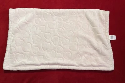 Baby Grand Baby Girl's White & Pink Hearts All Over Blanket 28" x 34" - Image 1 of 4