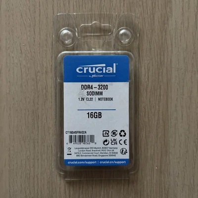 Crucial 16gb Ddr4 3200 MHz SODIMM Laptop Memory RAM - Image 1 of 2