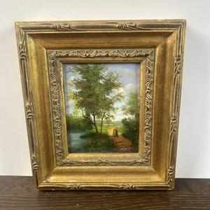 Sunlight on the Way Home Oil Painting 8x7 - Picture 1 of 5