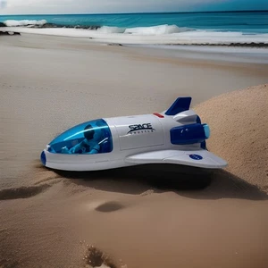 9" Space Shuttle Schiff, Pilot, beleuchtete Motoren Sound, von Play Mind, funktioniert - Bild 1 von 8