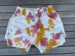 Tiny Whales Tie Dye Shorts Girls Sz 5 Woven Soft Pull Ons Made USA Los Angeles - Picture 1 of 8