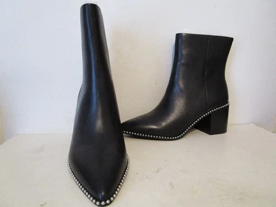 Steve Madden Womens Aquarius Leather Dress Pointed Toe Ankle Boot Black Size 10 - Image 1 of 4