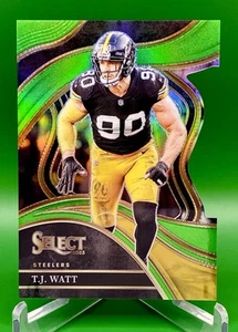 2023 Panini Select Club Level Neon Green Prizm Die-Cut /499 TJ Watt #217 - Picture 1 of 3