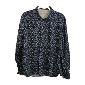 7 Diamonds Premium Shirt Mens XXL Blue River Bank Floral Print LS Button Up - Picture 1 of 10